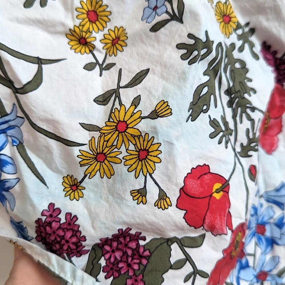 Talbots Button Down Shirt Women's Sz 2P AOP Floral - Picture 6 of 8